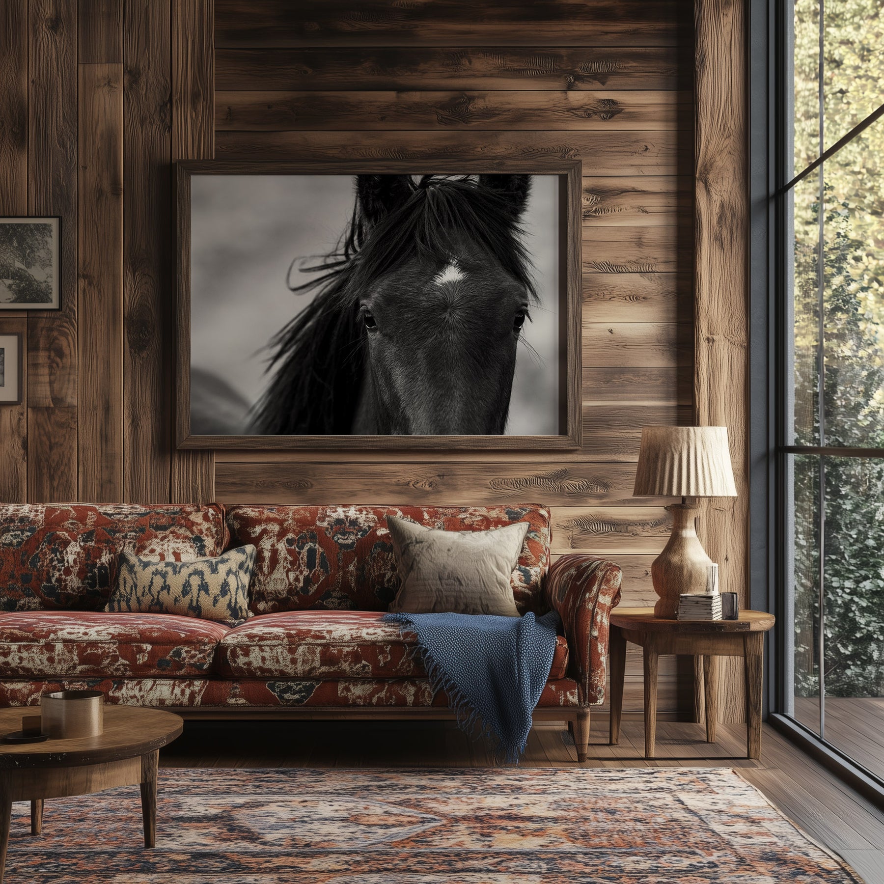 Wild Black Horse Portrait