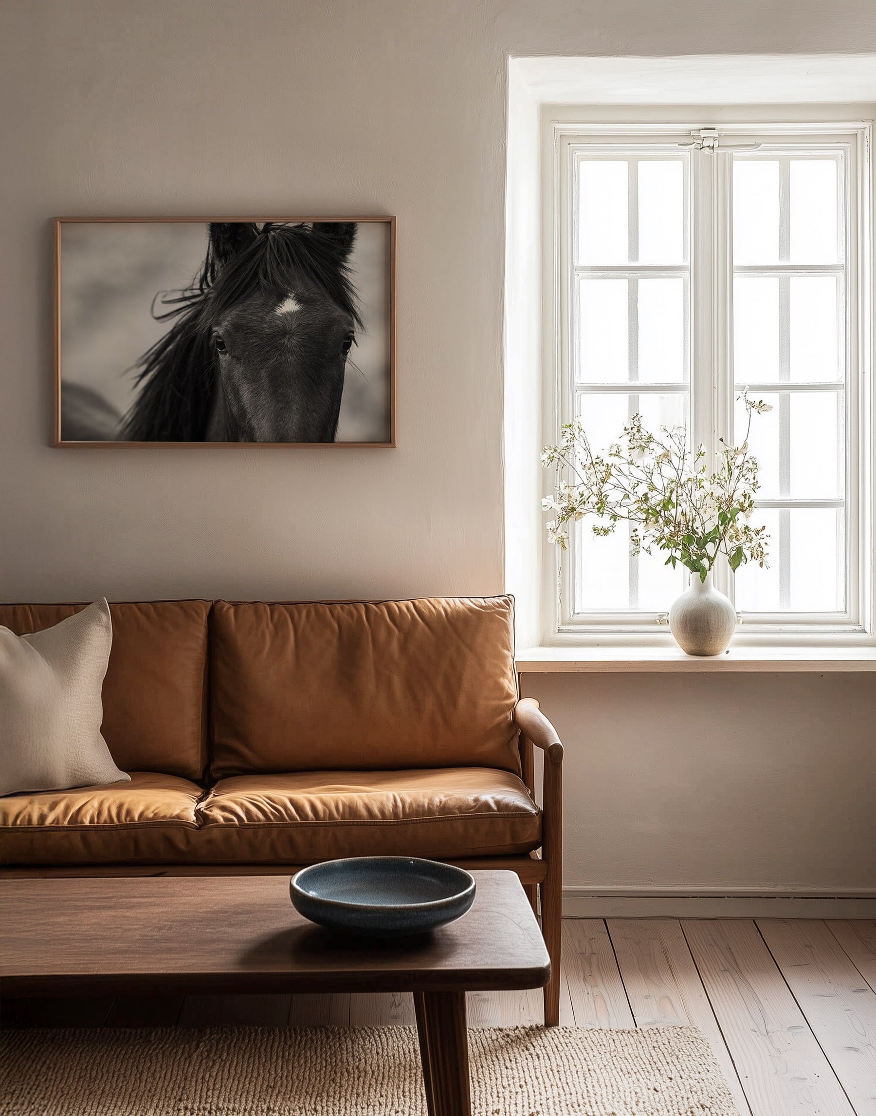 Wild Black Horse Portrait