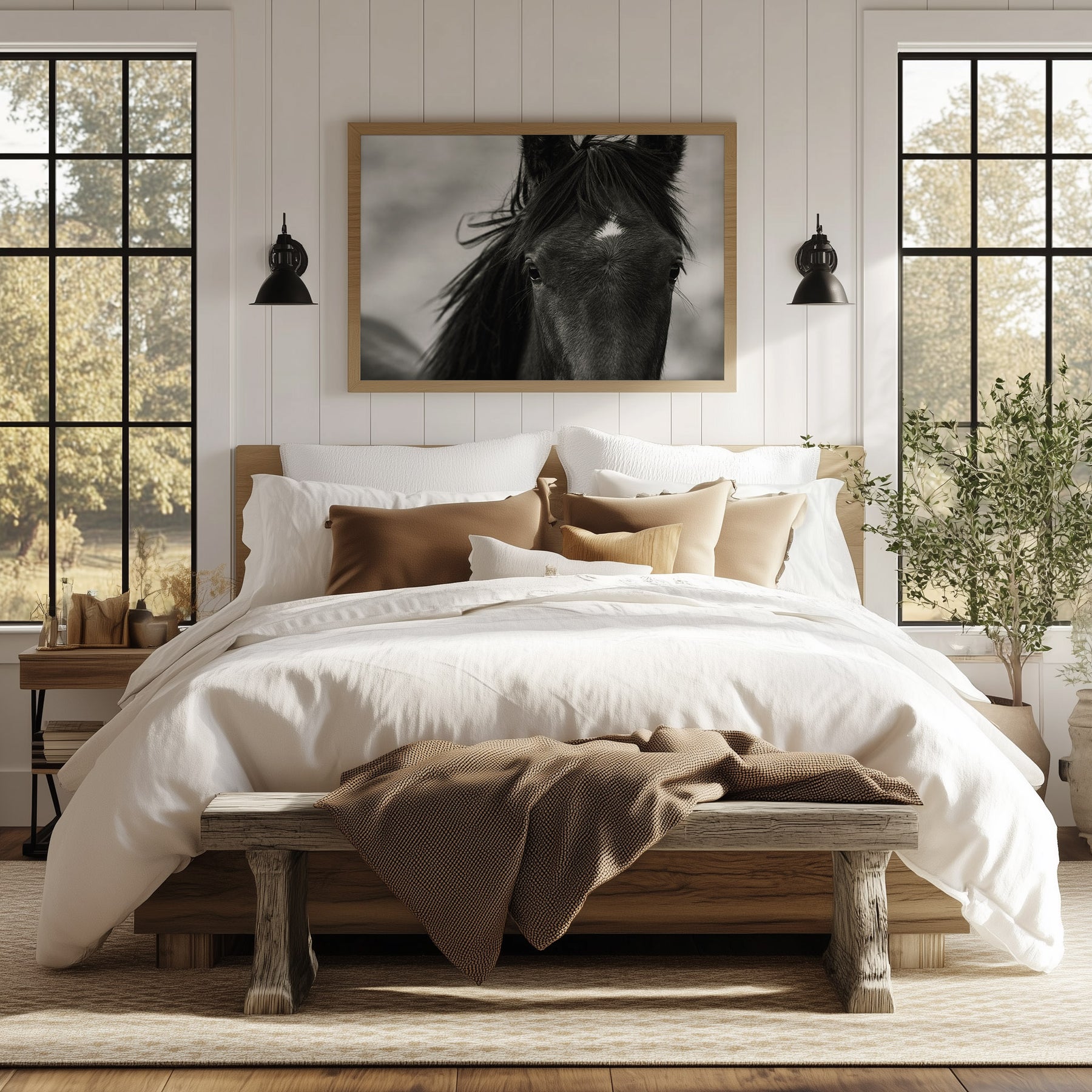 Wild Black Horse Portrait