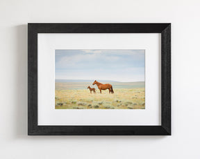 Newborn Foal with Mother, Color