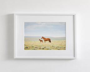 Newborn Foal with Mother, Color