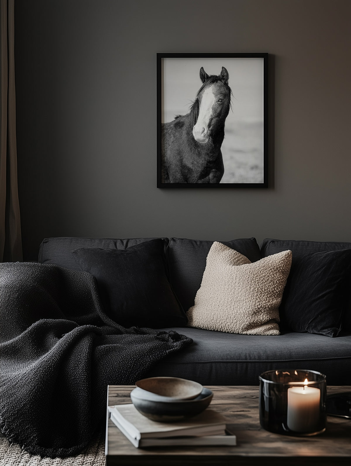 Wild Horse Gaze, Black and White