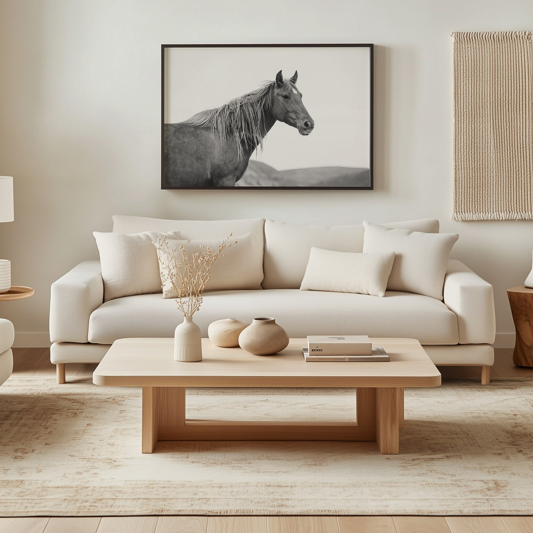Wild Mare in Black and White
