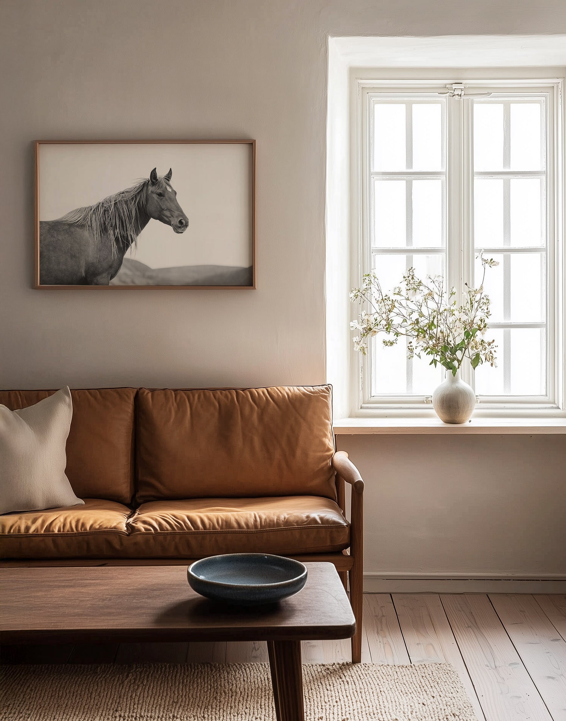Wild Mare in Black and White