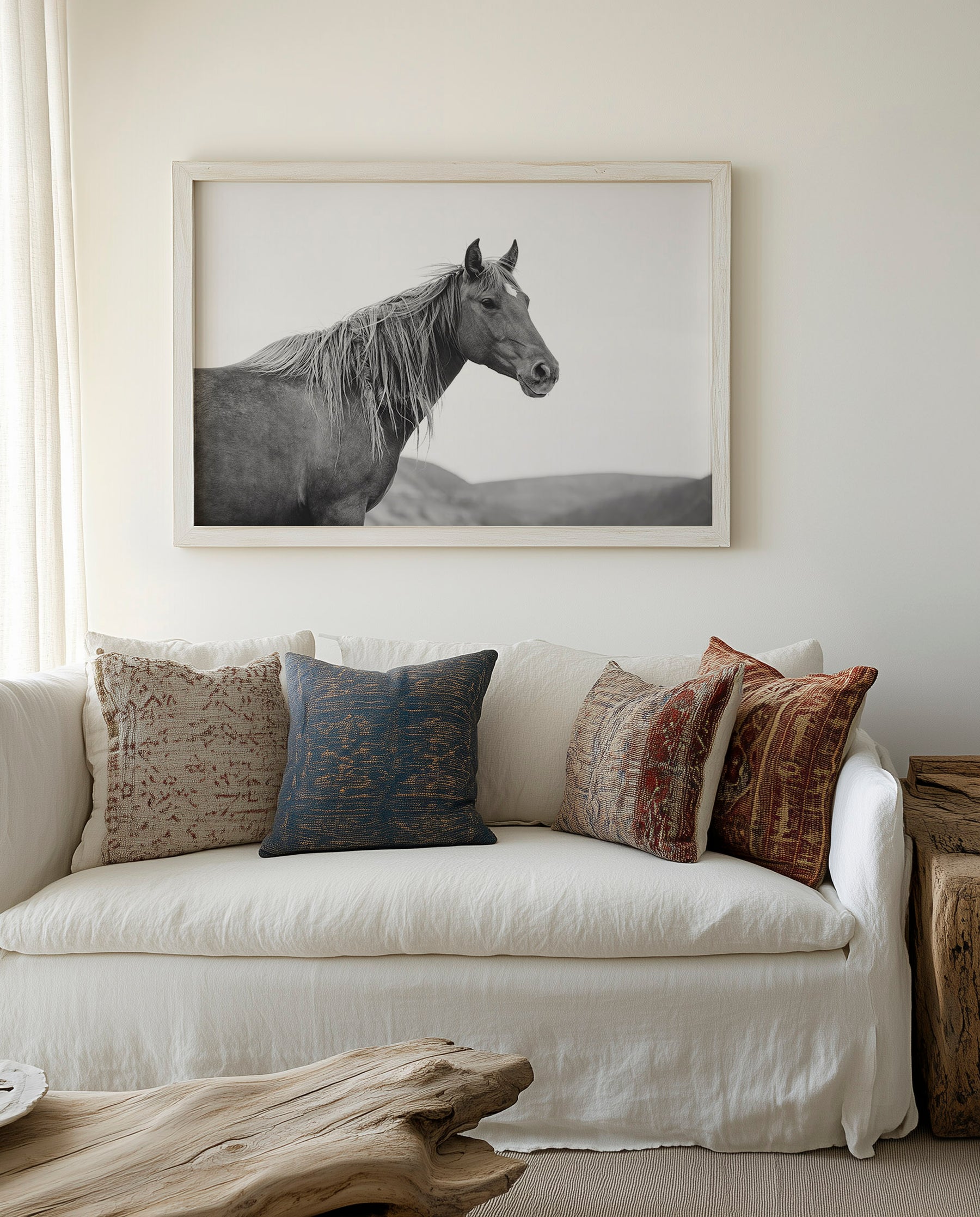 Wild Mare in Black and White