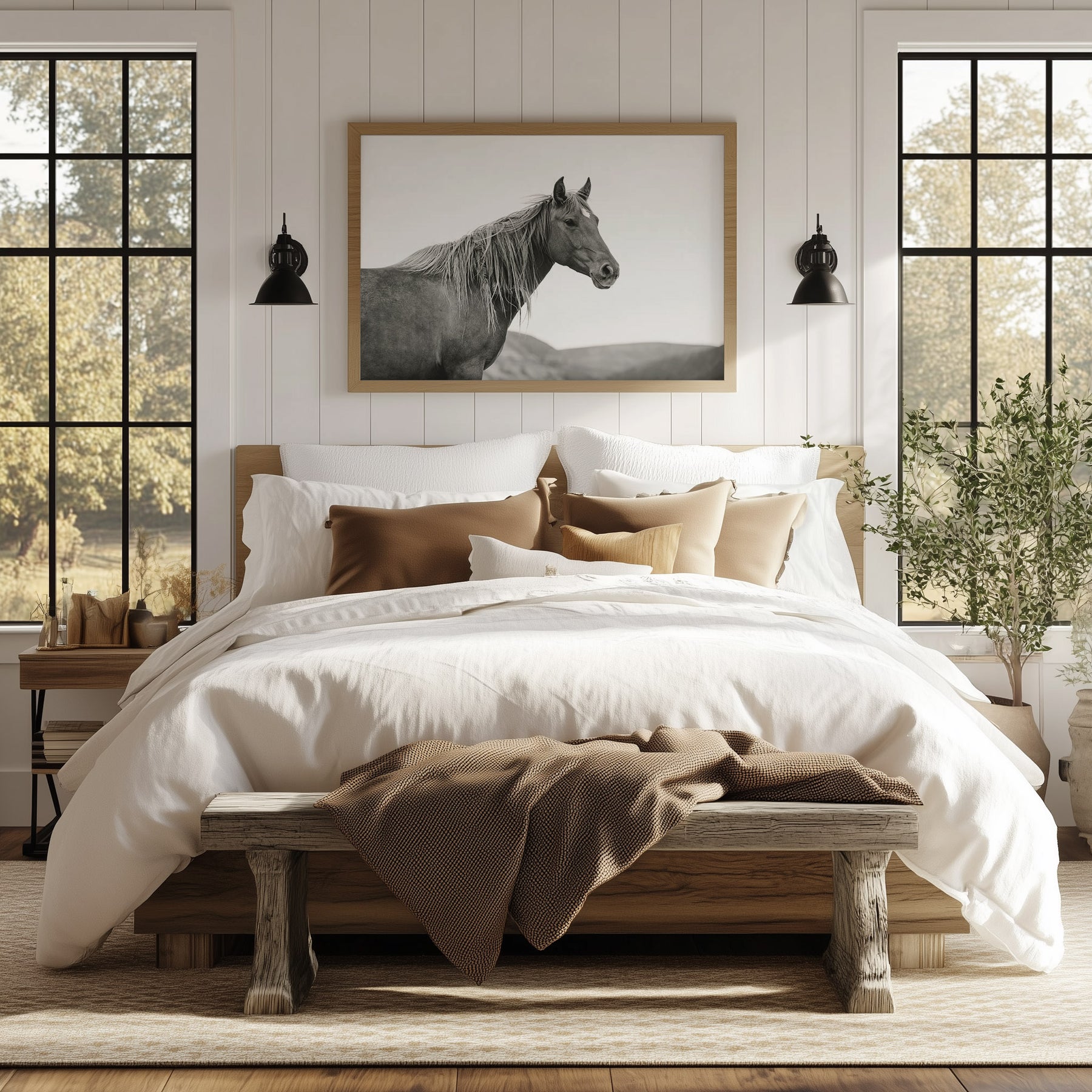 Wild Mare in Black and White