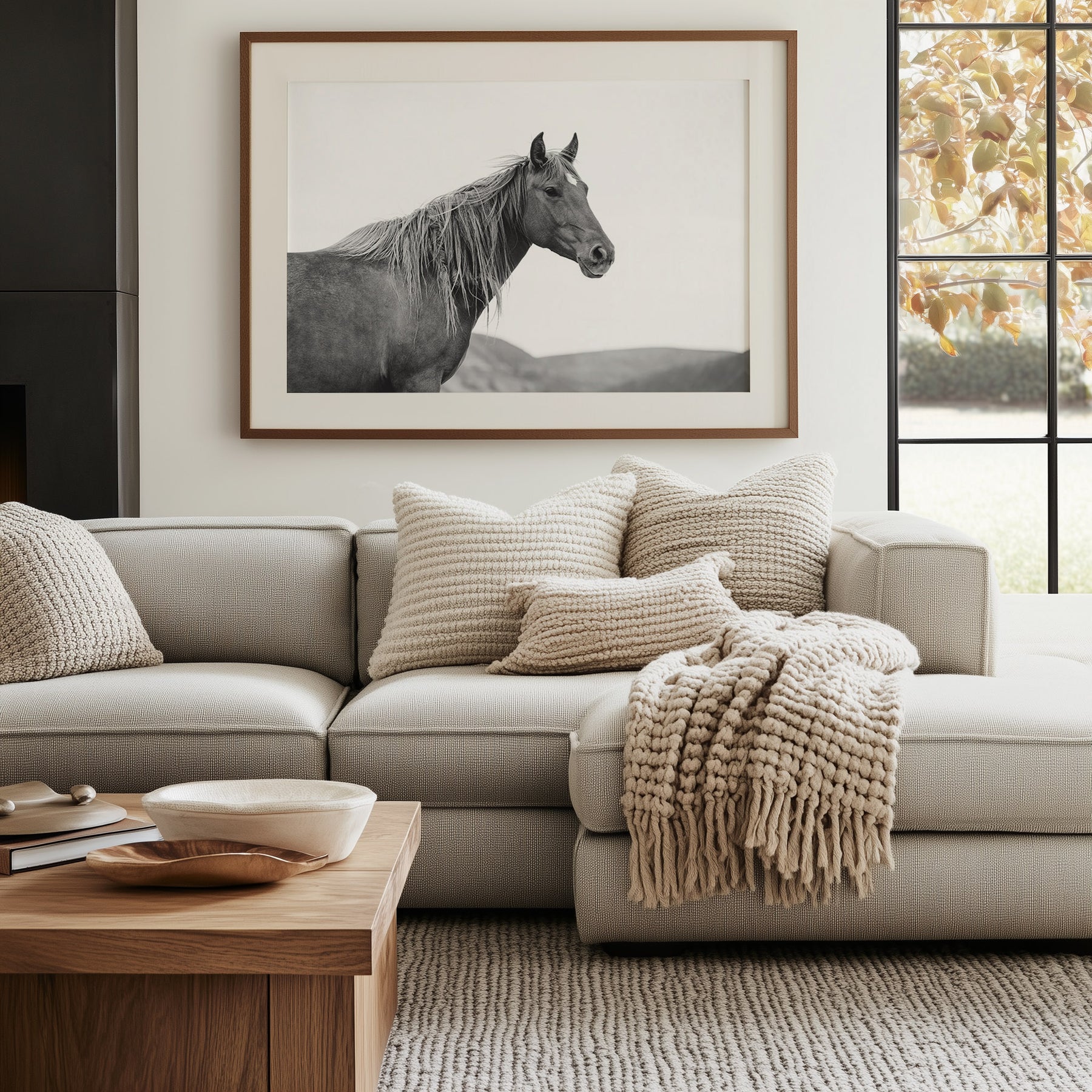 Wild Mare in Black and White